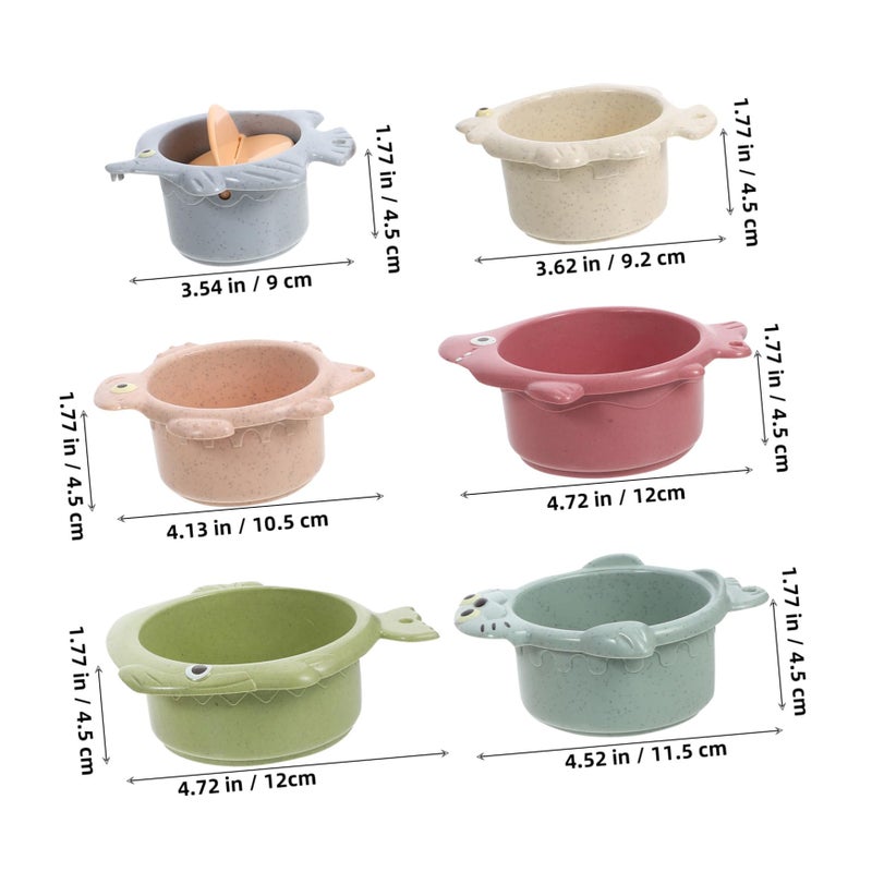 Cartoon Bathing Cups Toy Fish Hourglass Bath Toys For Toddlers Blue - Image 3