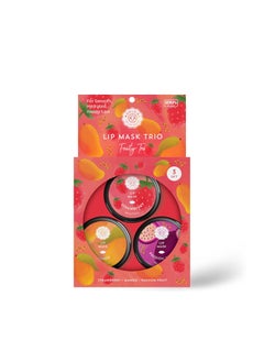Overnight Lip Sleeping Masks Trio  Set of 3 All Natural Hydrating Lip Treatment  Overnight Repair for Soft Smooth Hydrated Lips 3 Pack Fruity Trio