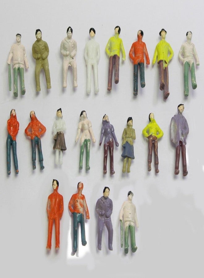 Aadyacrafts Miniature Model Humans People Figures, 20 Pieces, Mixed Colours, Scale Model Accessories,1.75 cm XCR-1.75
