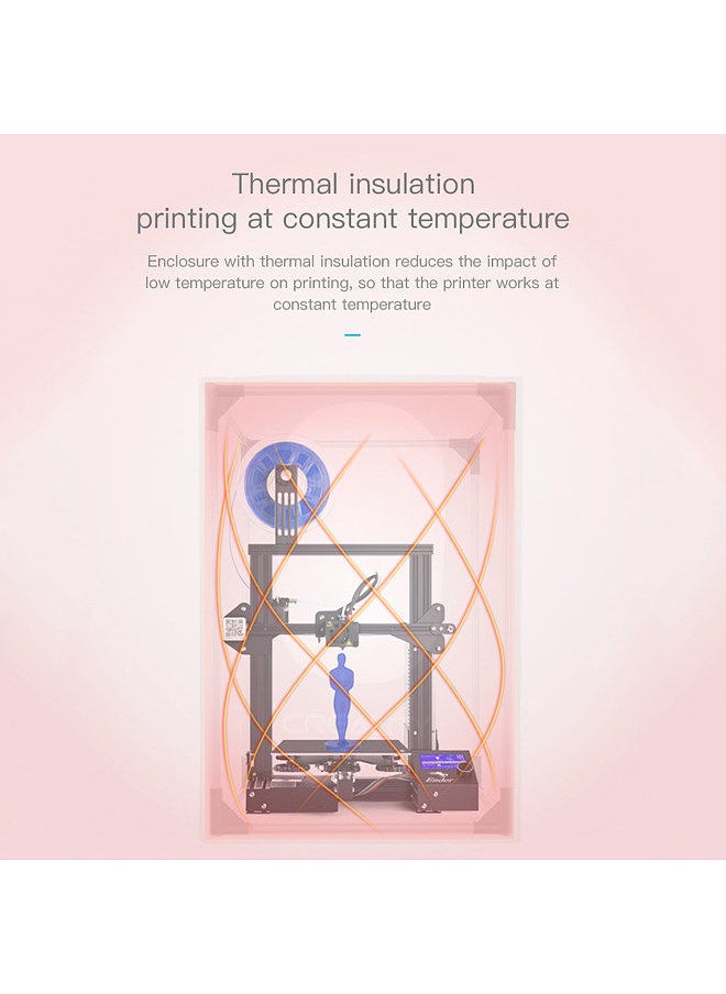 Creality 3D - 3D Printer Enclosure Protection Cover Fireproof Heat Preservation Flame Retardant Compatible with Ender-3 Series/CP-01/Ender-2/CR-100 - Image 1