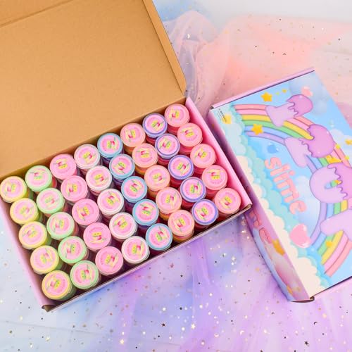 Rowecvce 120 Pack Butter Slime Kit Mini Bulk Slimes for Kids Soft and NonSticky Slime Party Favors Goodie Bag Stuffer Valentines Gifts Classroom Exchange Prizes Stress Relief Toys for Girls Boys 48 - Image 5