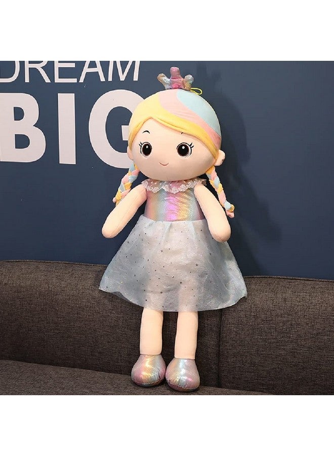 تيكلز دمى حيوانات محشوة ناعمة على شكل أميرة كبيرة لطيفة من تيكلز لغرفة الأطفال (الحجم: 45 سم، اللون: أزرق) - Image 2