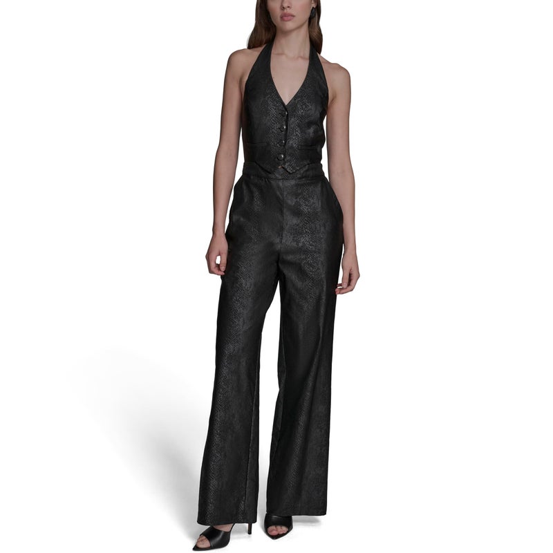 BCBG Women's Sleeveless Halter Neck, Black,10 - Image 1