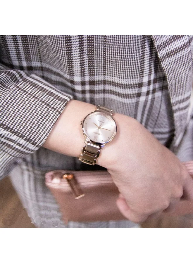 سيتيزن Women's Stainless Steel with Sakura Pink Gold Plating Strap Eco-Drive Standard Watch EM0922-81X - 28 mm