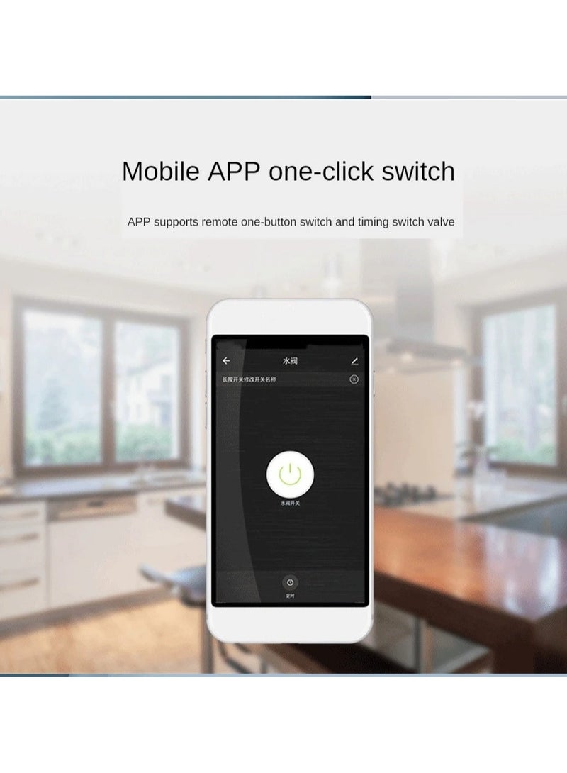 Tuya Zigbee Smart Valve Controller for Gas and Water, Remote Timing Control via Smart Life App, Compatible with Alexa and Google Home for Smart Home Automation