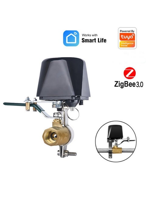 Tuya Zigbee Smart Valve Controller for Gas and Water, Remote Timing Control via Smart Life App, Compatible with Alexa and Google Home for Smart Home Automation