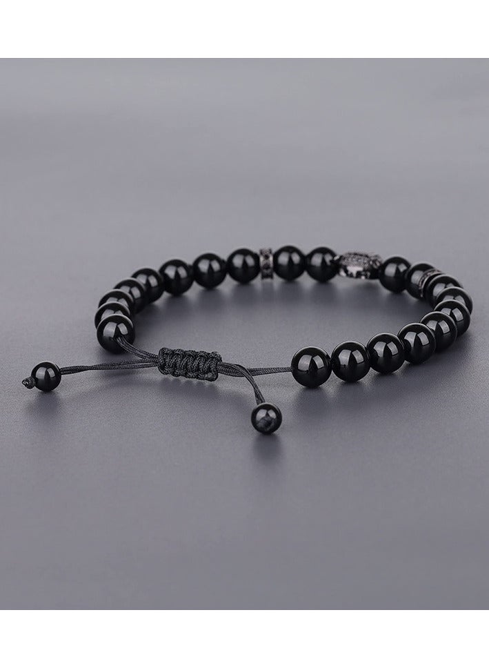 Hiras Black Agate Beaded Bracelet, Fashionable Black Panther Elements, Bringing Strength and Courage, Gift for Men and Women - Image 4