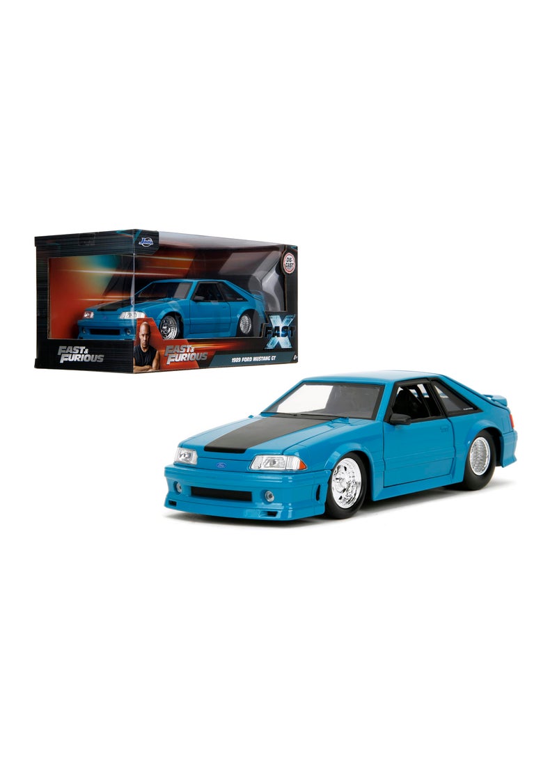 Jada Toys Fast & Furious 1:24 1989 Ford Mustang GT Die-Cast Car, Toys for Kids and Adults  - Image 1