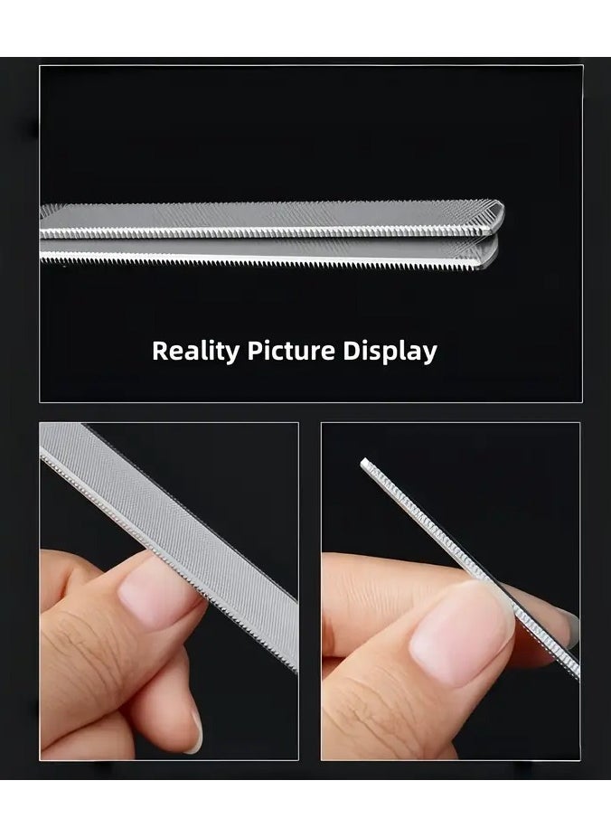 Goolsky Stainless Steel Nail File, Double Sided Nail File, Metal File Buffer For Fingernails Toenails, Manicure Files For Salon Home  - Image 3