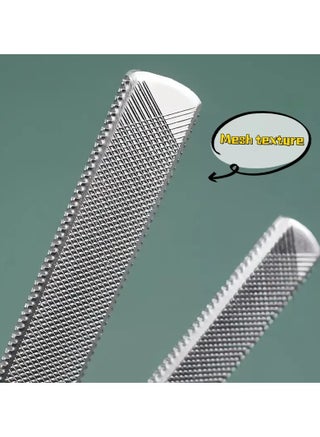 Stainless Steel Nail File, Double Sided Nail File, Metal File Buffer For Fingernails Toenails, Manicure Files For Salon Home - view 4