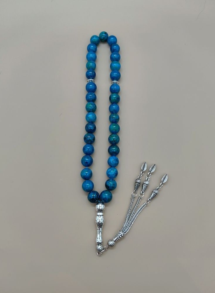 general 33 Natural Malachite Rosary Beads/Tasbih/10mm  - Image 3