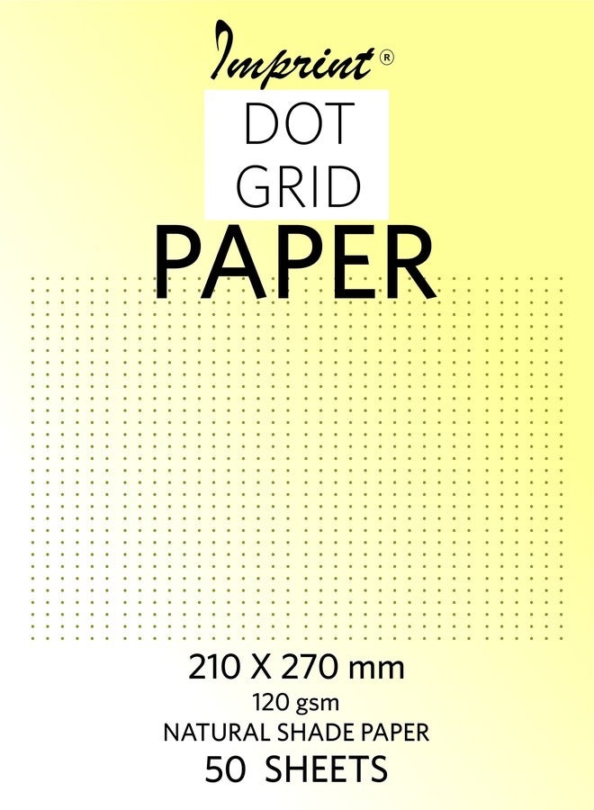 إمبرينت مجموعة ورق IMPRINT بنقاط شبكية، 50 ورقة، مقاس 210 مم × 270 مم، ورق سميك 120 غرام/متر مربع، أصغر قليلاً من مقاس A4 في الطول - Image 4