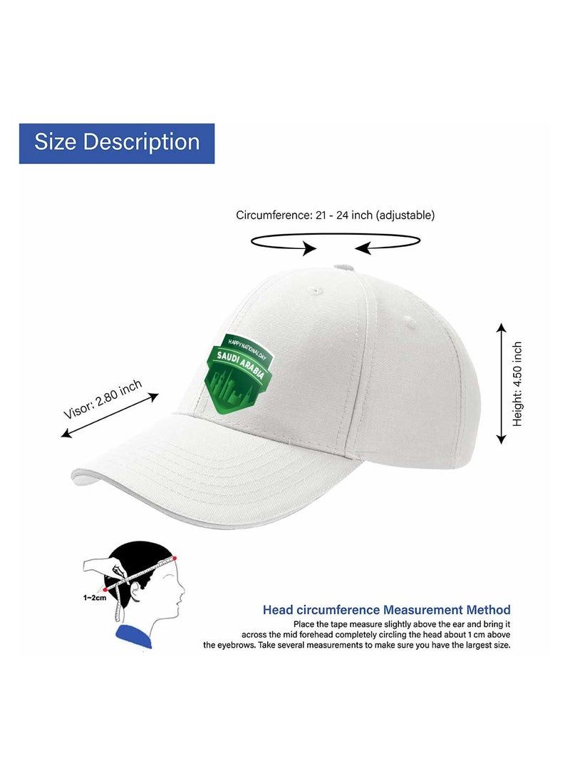 PRINTSHOP4ME Saudi National Day Baseball Cap For Men And Women With Metal Adjustable Buckle Closure–Perfect For Celebrating National Day–Great Accessory For Sporting Events - Image 5