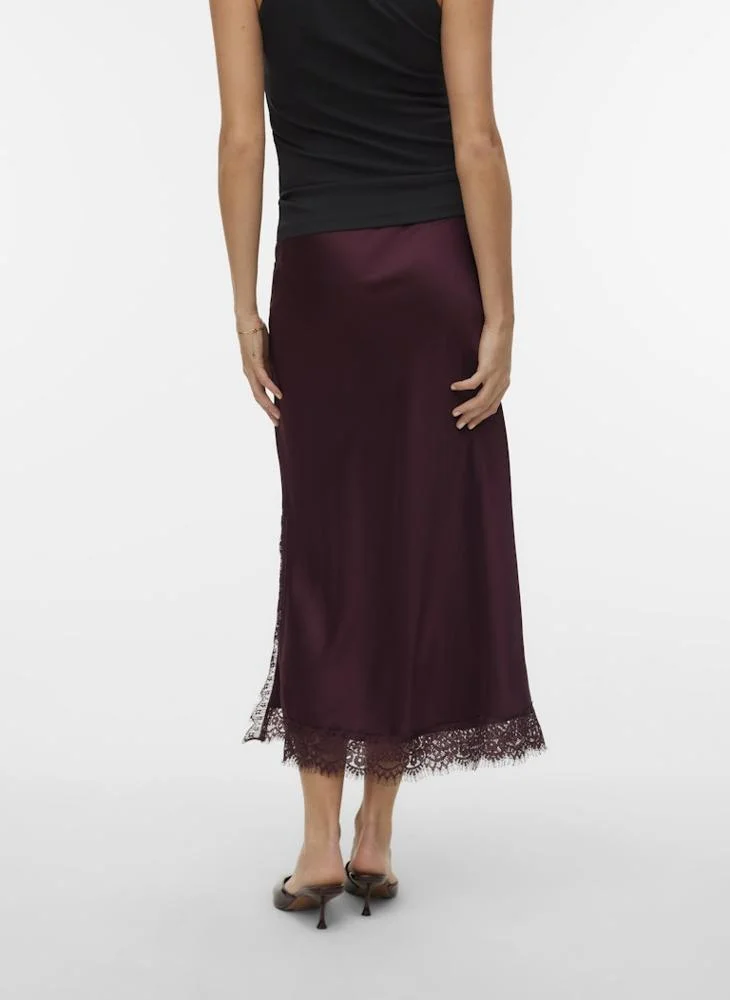 VERO MODA Vmhaisley Lace Detail Maxi Skirt