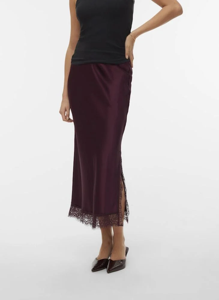Vmhaisley Lace Detail Maxi Skirt