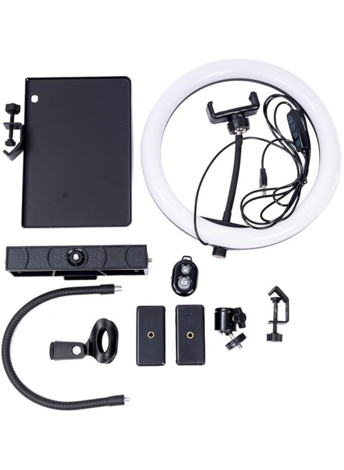 PROMAGE 10" Ring Light with Cell Phone Holder | Social Media Influencer & Live Streaming Light Kit for Office & Content Creation for Live Stream Office - Image 1