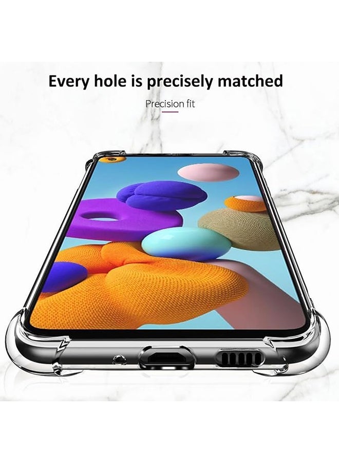 O Ozone Military Grade Clear Case Compatible With Samsung Galaxy A21s| Transparent Shockproof Protective Cover | Anti-Yellow Hard PC + Soft TPU Hybrid Case | Drop Protection & Slim Design - Image 3