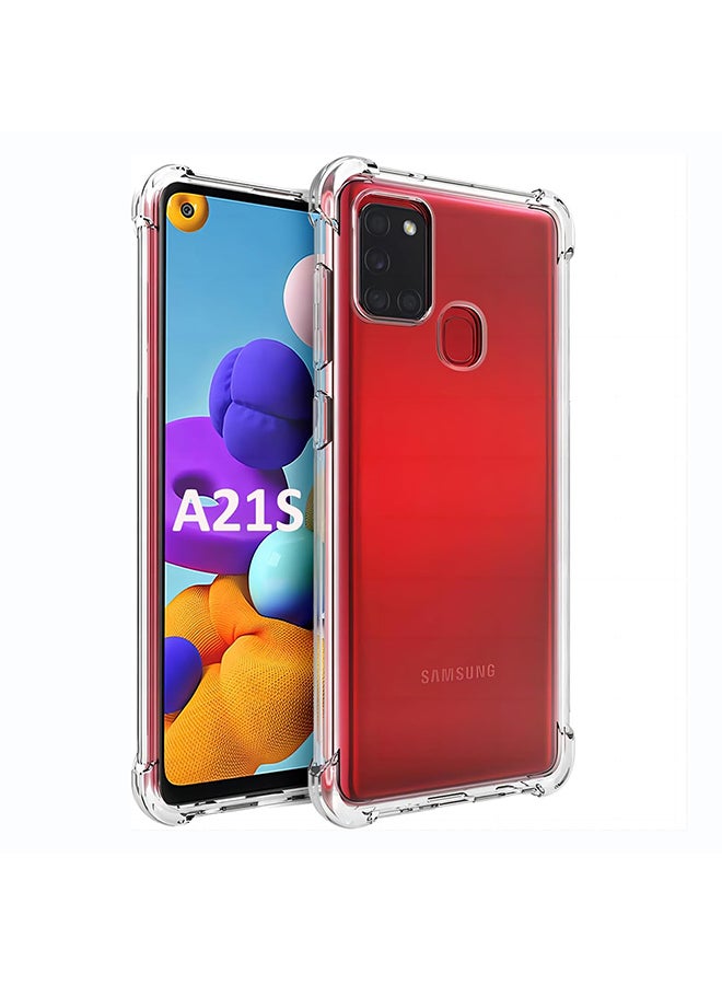 O Ozone Military Grade Clear Case Compatible With Samsung Galaxy A21s| Transparent Shockproof Protective Cover | Anti-Yellow Hard PC + Soft TPU Hybrid Case | Drop Protection & Slim Design - Image 1