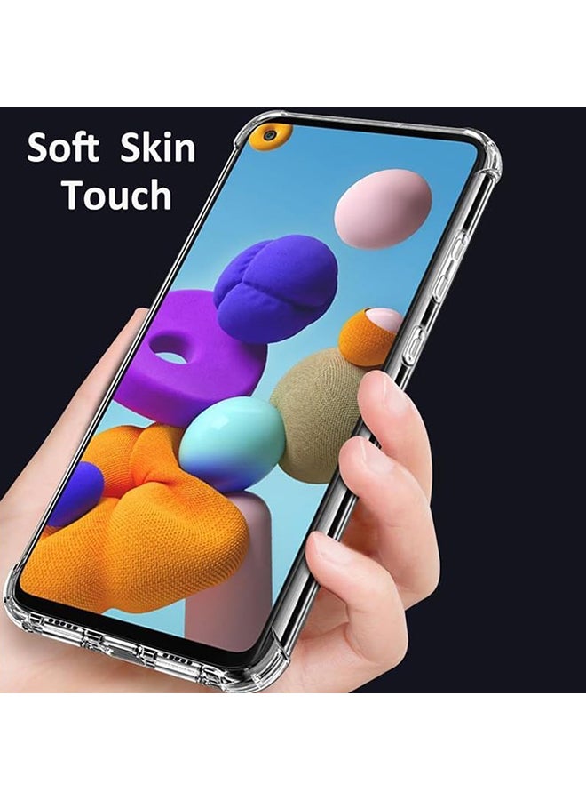 O Ozone Military Grade Clear Case Compatible With Samsung Galaxy A21s| Transparent Shockproof Protective Cover | Anti-Yellow Hard PC + Soft TPU Hybrid Case | Drop Protection & Slim Design - Image 4