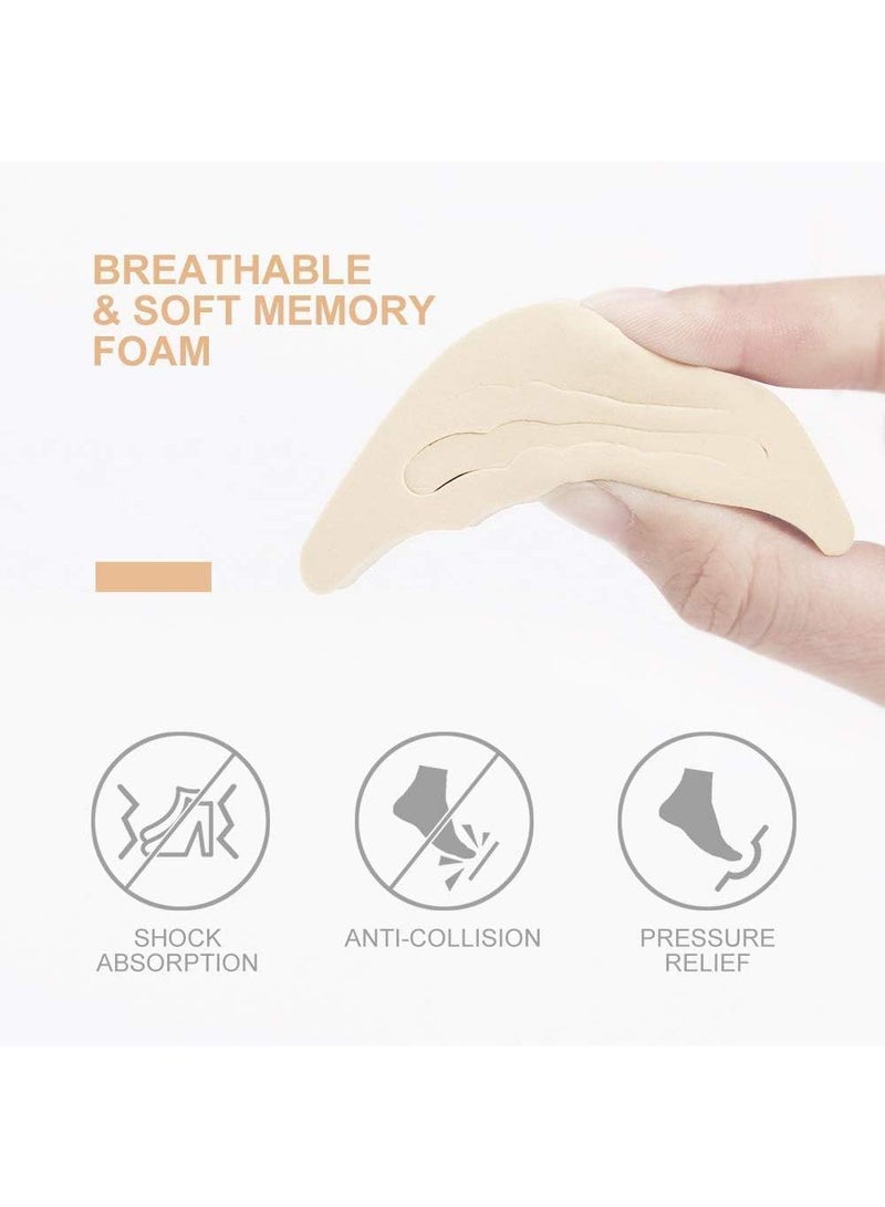 Sweet seven 4 Pairs of Adjustable Toe Inserts for Shoes Reusable Shoe Toe Filler Inserts for Loose Too Big Shoes for Women Men Unisex Pumps Flats Sneakers(Black 2 Pairs+ Beige 2 Pairs) - Image 4