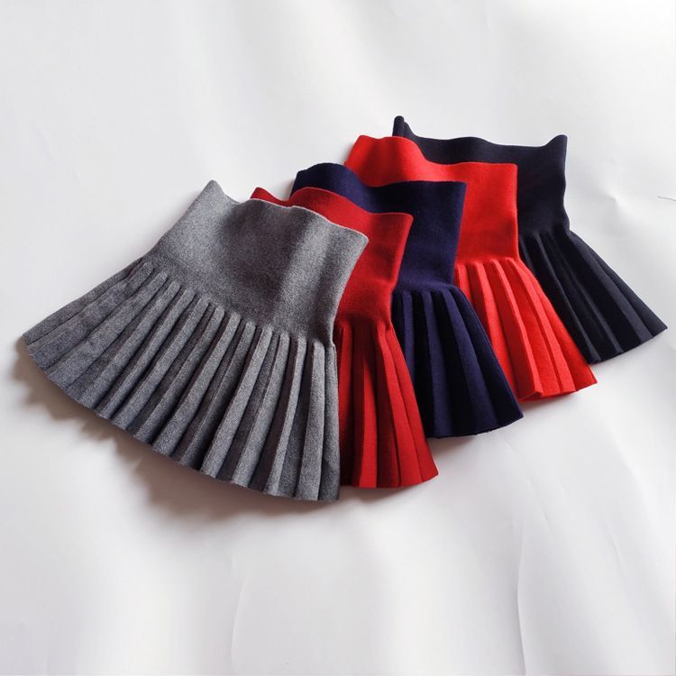 Collocation Must Enter! Fashion Children'S 2025 Autumn New Women'S Baby Knitted Pleated Skirt Short Skirt - Image 3