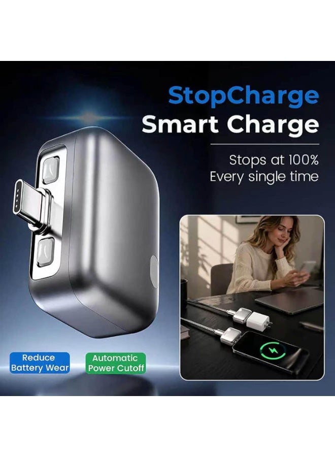 Stop Charge Smart Charger, Type-C Auto Disconnect Charging Cable Protector, Full Charge Eject Device, Universal Overcharge Protection Adapter for Smartphone Tablet USB Charging Cable - Image 2