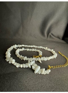 Kehribar Point Amber Point Moonstone Natural Stone Necklace  - Image 1