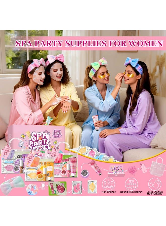 BECHOICEN 136Pcs Spa Party Supplies Set - 12 Spa Day Kits with Face/Lip/Eye/Hand/Foot Care,Party Favors for Sleepovers,Birthdays,Slumber Party & Relaxation,All Skin Types Safe - Image 4