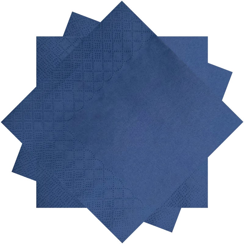 WXLDGHQ 300 Count Navy Blue Beverage Napkins 2-Ply Navy Cocktail Napkins Disposable Blue Party Napkins for Dinner Wedding Birthday Party Graduation  - Image 1