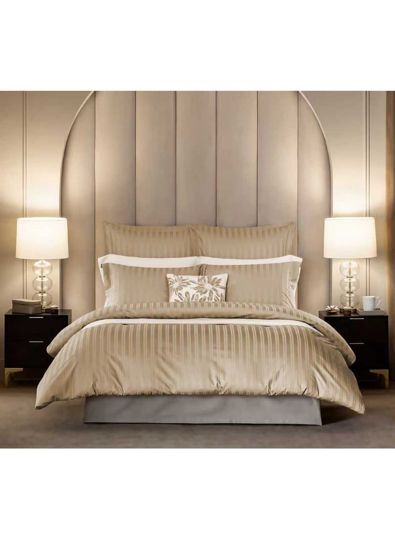 Elegant Soft Cotton King Size Duvet Cover Set – 6 Pieces Bedding Set (220×240 cm)