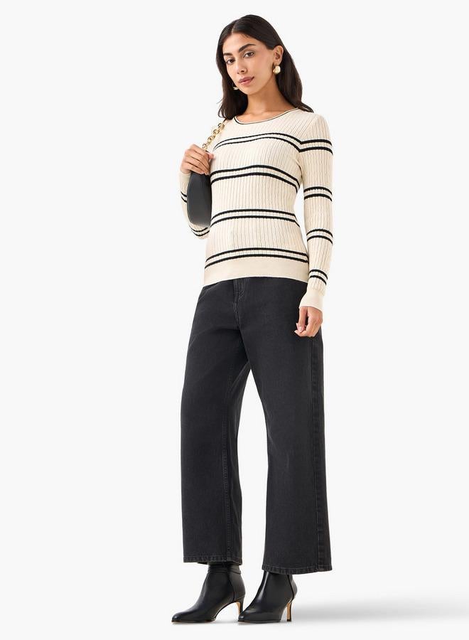 2Xtremz Striped Round Neck Tricot Sweater - Image 2