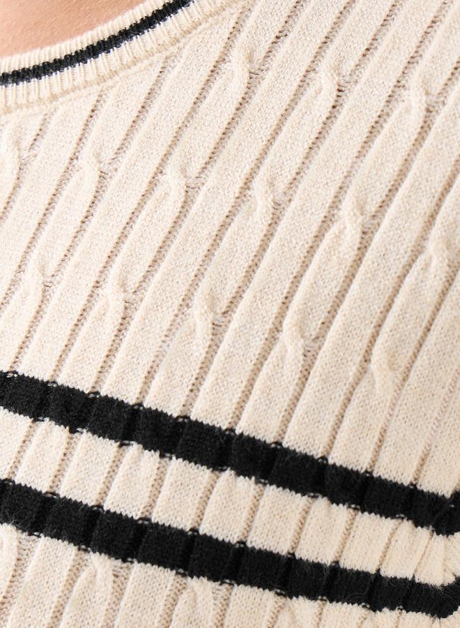 2Xtremz Striped Round Neck Tricot Sweater - Image 3