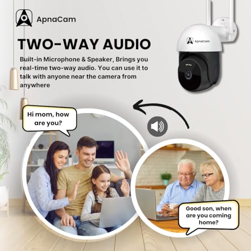 ApnaCam 3MP 4G PTZ Outdoor Security Camera | SIM Card Supported | 360° Rotation | Two-Way Audio | Full Color Night Vision | IP66 Weatherproof | SD Card Recording | Live Monitoring CCTV - Image 3
