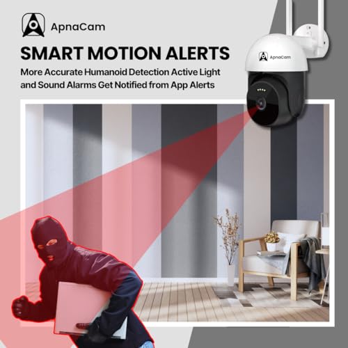 ApnaCam 3MP 4G PTZ Outdoor Security Camera | SIM Card Supported | 360° Rotation | Two-Way Audio | Full Color Night Vision | IP66 Weatherproof | SD Card Recording | Live Monitoring CCTV - Image 5
