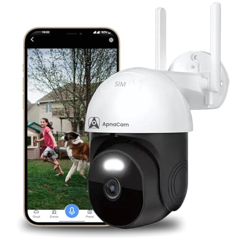 ApnaCam 3MP 4G PTZ Outdoor Security Camera | SIM Card Supported | 360° Rotation | Two-Way Audio | Full Color Night Vision | IP66 Weatherproof | SD Card Recording | Live Monitoring CCTV - Image 1