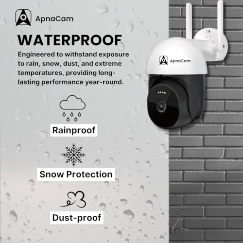ApnaCam 3MP 4G PTZ Outdoor Security Camera | SIM Card Supported | 360° Rotation | Two-Way Audio | Full Color Night Vision | IP66 Weatherproof | SD Card Recording | Live Monitoring CCTV - Image 2