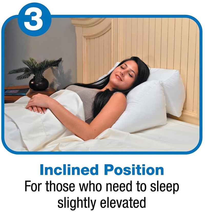 Contour Flip Pillow - 10-in-1 Rest Positions Wedge Pillow for Gentle, Plush Elevation for Back, Knees, Legs or Stomach Support Comfort & Relief - Standard Size (20 inch Width - Pillow ONLY) - Image 5