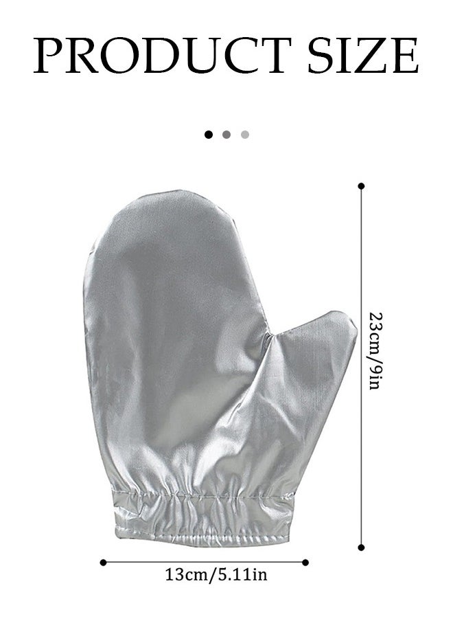 DUNISO Garment Steamer Ironing Gloves, thickened silver coated oven insulation gloves, heat resistant gloves, suitable for oven microwave hanging ironing machine, 23 * 13cm, silver  - Image 2