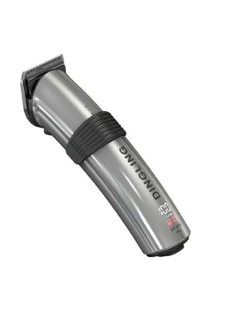 DINGLING Professional Electric Hair Clipper with Blade Men's Hair Trimmer RF-609PRO Silver - Image 2