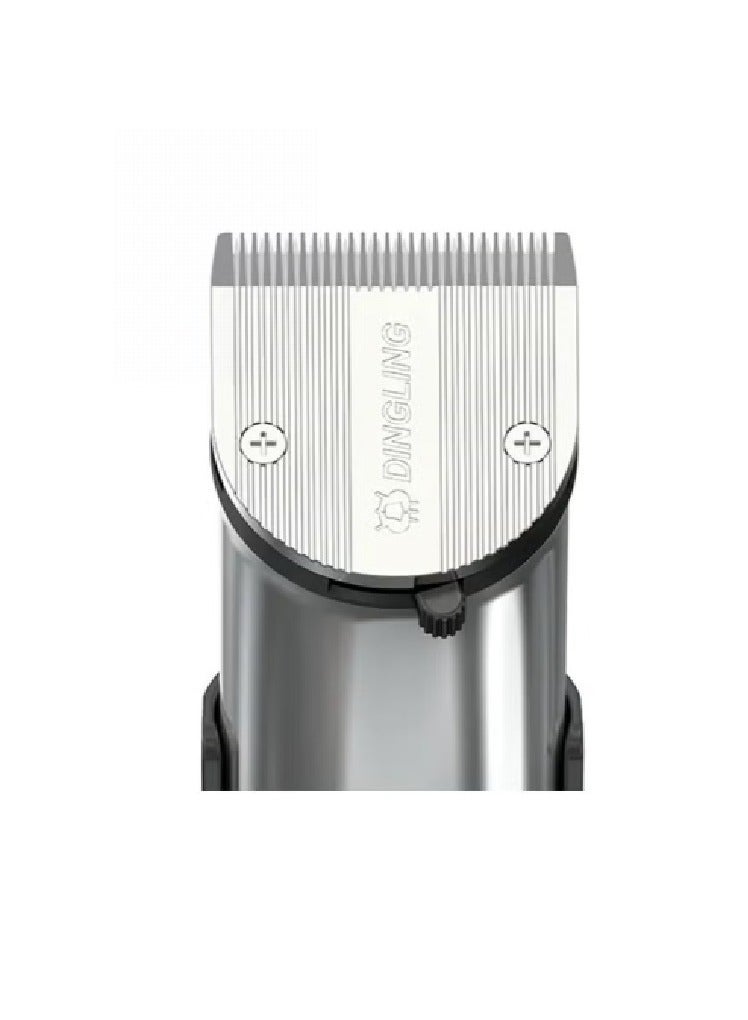 دينجلينج ماكينة قص الشعر الكهربائية الاحترافية مع شفرة ماكينة تشذيب الشعر للرجال RF-609PRO باللون الفضي - Image 3