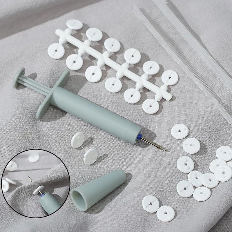 '''Imported Sheet Clip Syringe + 300 Pcs Plastic Fasteners + 24 Buttons - for Mattress and Sheet Fixing