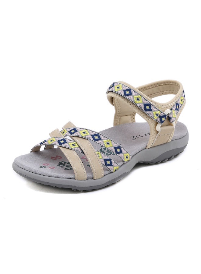 NIBEMINENT Summer Shoes Women Sandals Holiday Flat Fashion Ladies Sandals Soft Comfortable - Image 1