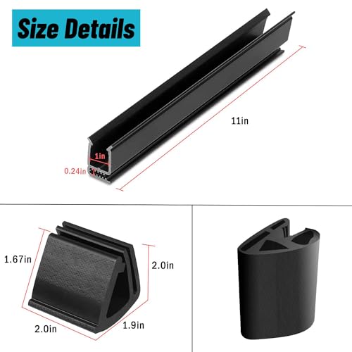 MOSNAI Golf Cart Windshield Clips Kit for Club Car Precedent,Include 11" Windshield Sash Clips,Windshield Retaining Clips fit 1"x1" Tube,Windshield Bottom Clips,OEM#101444101,102005801 - Image 3
