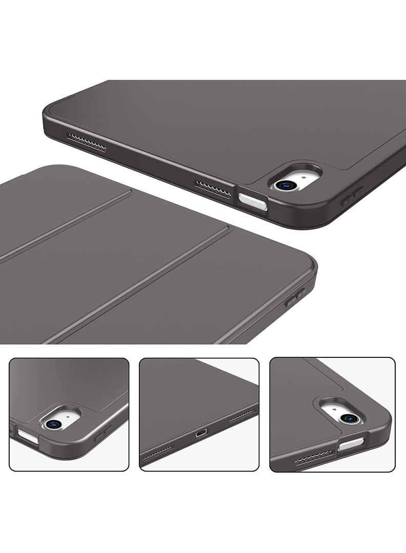 Theodor Case for iPad Air M3 2025/ M2 2024 11-Inch , iPad Air 5/4 (2022/2020 5th/4th Gen 10.9-Inch) with Pencil Holder, Slim Tablet Cover with Soft TPU Back, Auto Wake/Sleep Dark Grey  - Image 3