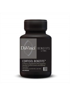 Davinci DaVinci Labs Cortisol Benefits - Dietary Supplement to Support Healthy Cortisol Levels and Adrenal Health - With Ashwagandha Extract, Rhodiola Rosea Root and More - Gluten-Free -60 Vegetarian Capsules  - Image 1
