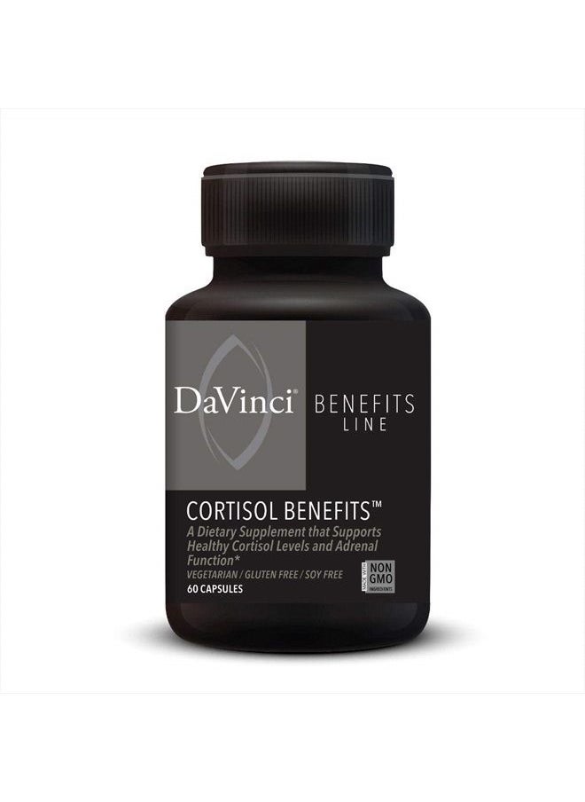 Davinci DaVinci Labs Cortisol Benefits - Dietary Supplement to Support Healthy Cortisol Levels and Adrenal Health - With Ashwagandha Extract, Rhodiola Rosea Root and More - Gluten-Free -60 Vegetarian Capsules  - Image 1
