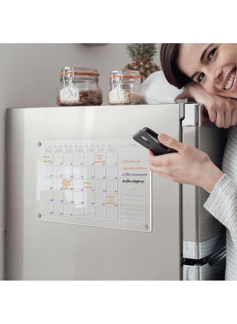 Magnetic Acrylic Week Plan Monthly Plan Notes Message Board Erasable Magnetic Refrigerator Sticker - Image 4