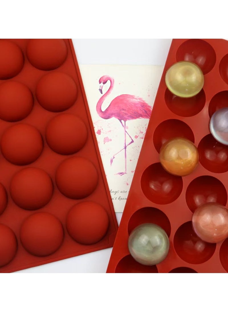 18 Cups Semi Sphere Silicone Chocolate Mold Half Ball Cake Tray Silicon Dome Baking Moulds DIY Pudding Candy Jelly Kitchen Baking Tool - Image 1