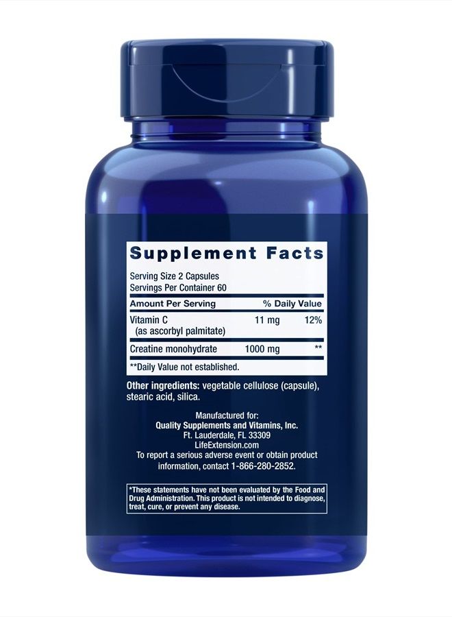 Creatine Capsules – For Healthy Muscle Performance - Energy Support Supplement Non-Gmo, Gluten Free – 120 Capsules