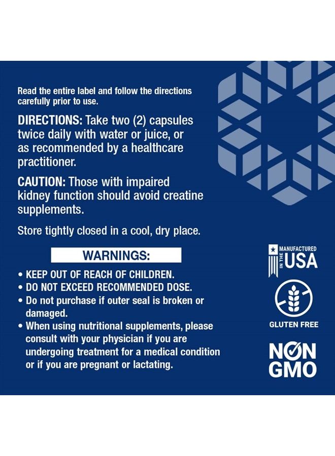 Life Extension Creatine Capsules – For Healthy Muscle Performance - Energy Support Supplement Non-GMO, Gluten Free – 120 Capsules - Image 3